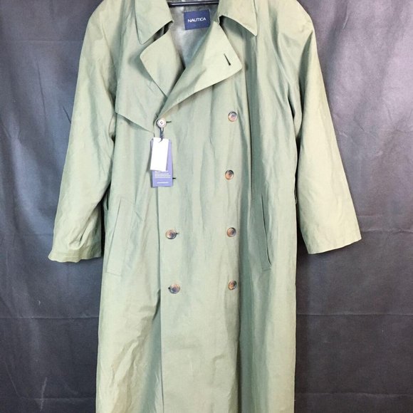 Nwt Nautica Mens Rain Trench Coat 